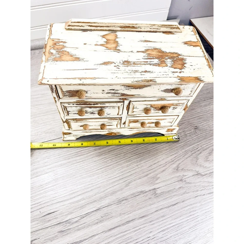 MCM Wooden Musical Jewelry Box - Vintage Trinket Box